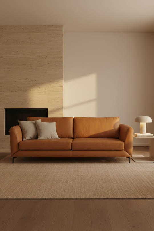 Jansen leather sofa