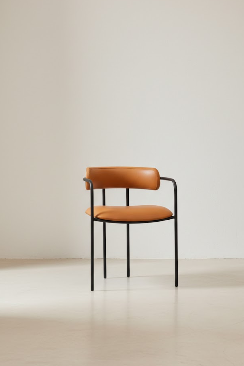 Makalu leather dining chair