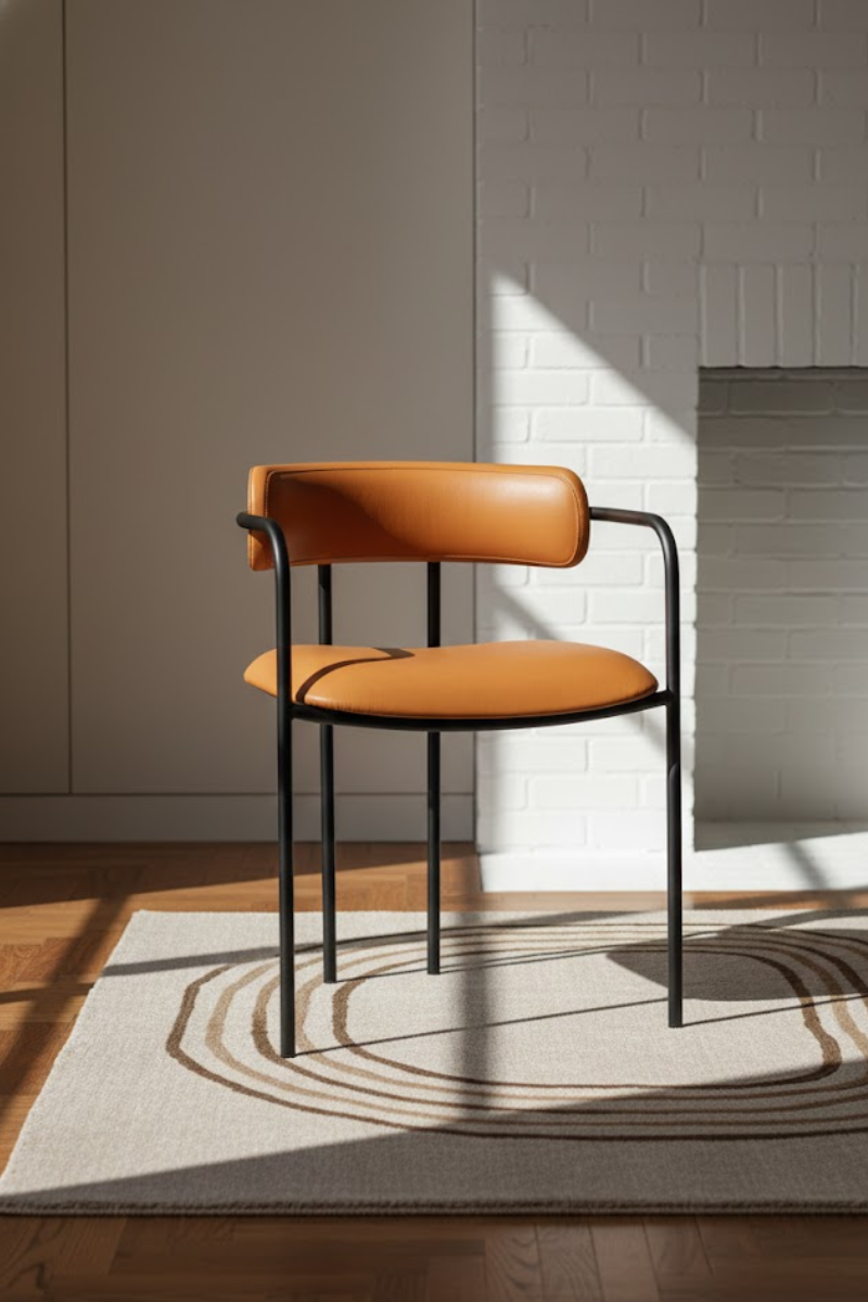 Makalu leather dining chair