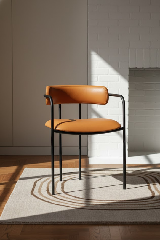 Makalu leather dining chair