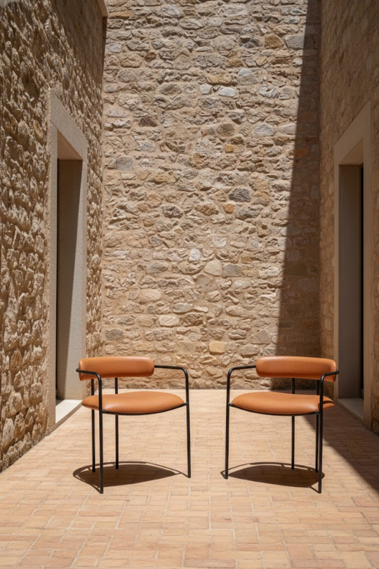 Makalu leather dining chair
