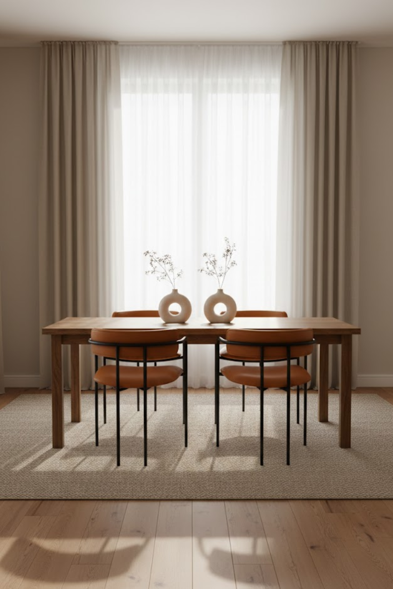 Makalu leather dining chair