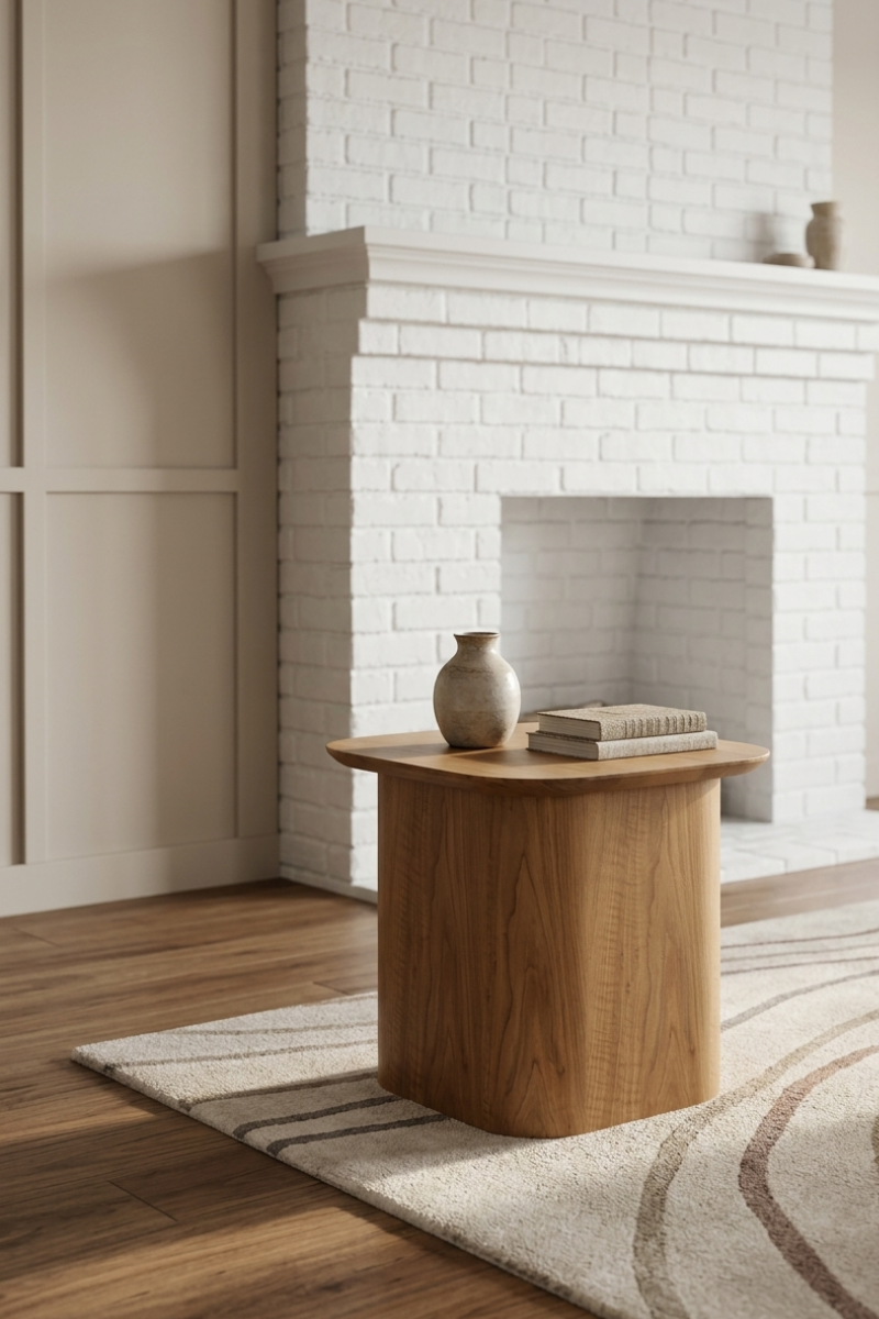 Moru Full Wood Side Table