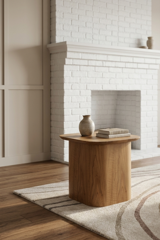 Moru Full Wood Side Table