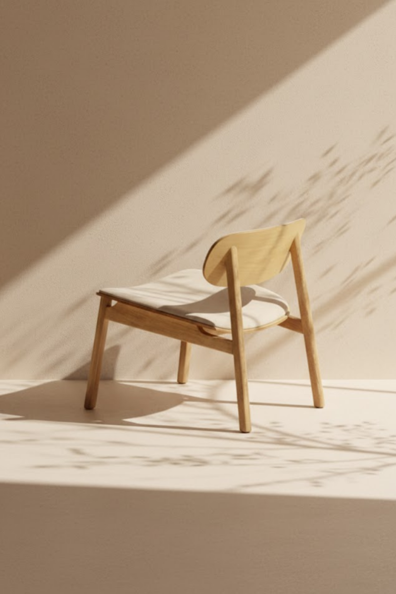 Finn armchair upholstered in fabric