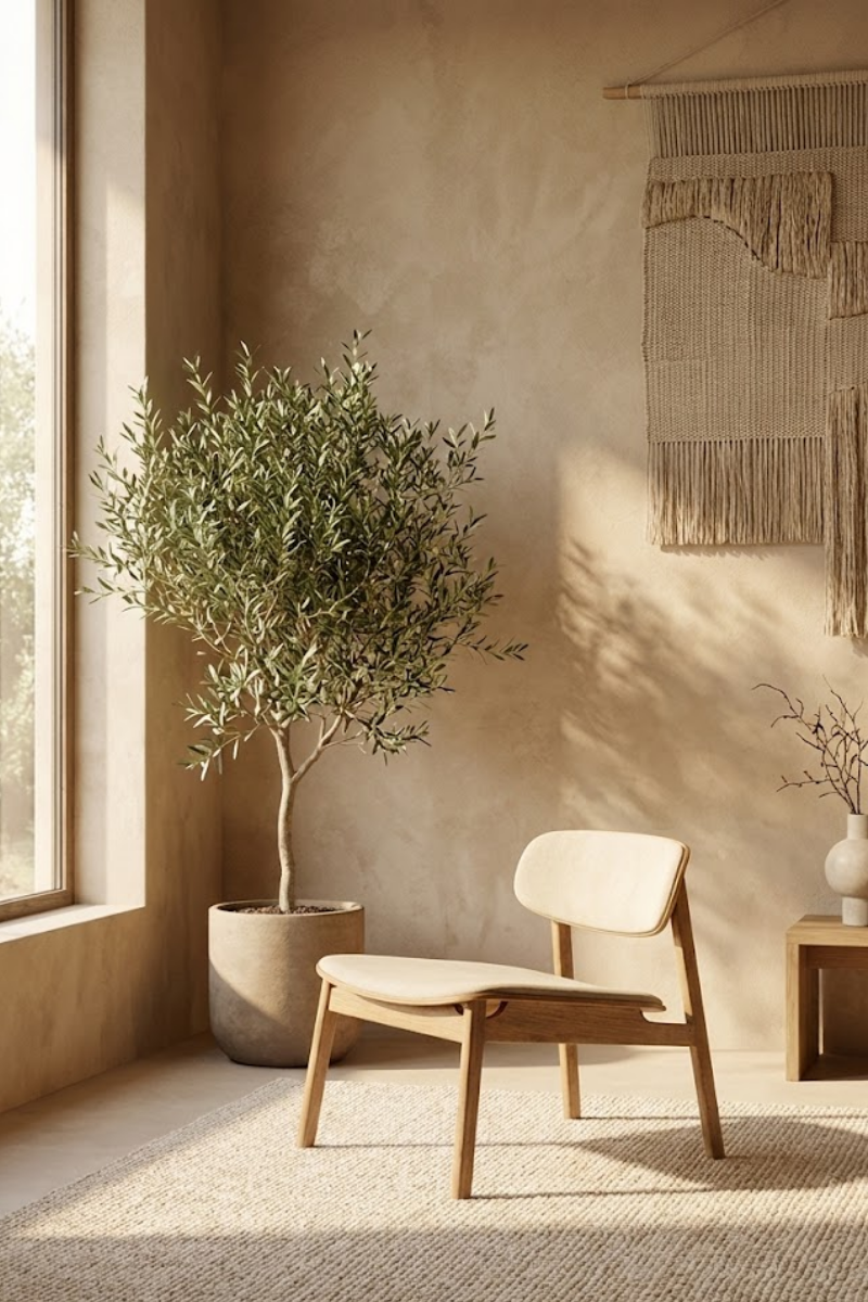 Finn armchair upholstered in fabric