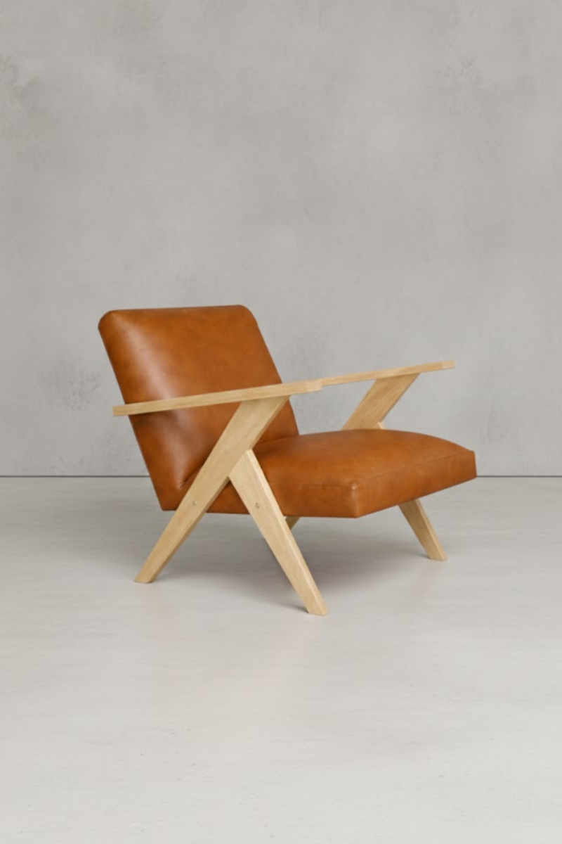 Aisha leather armchair
