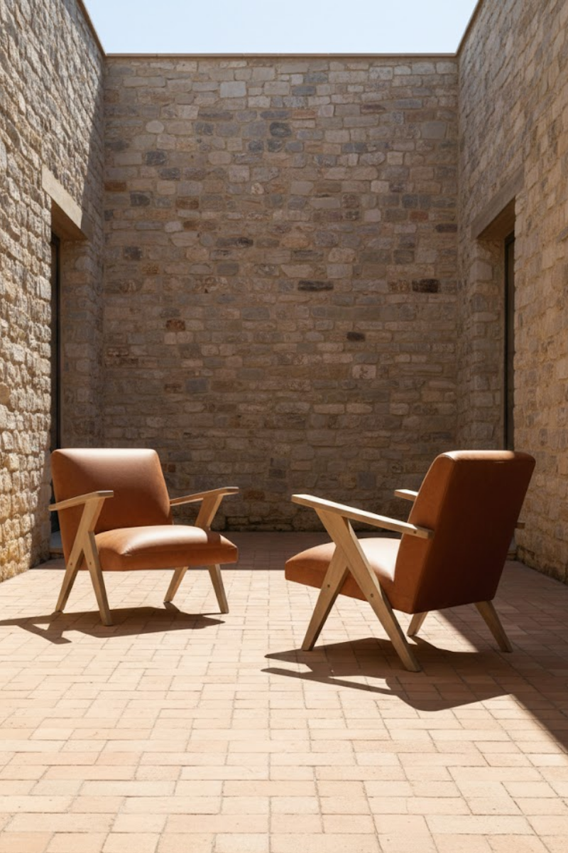 Aisha leather armchair