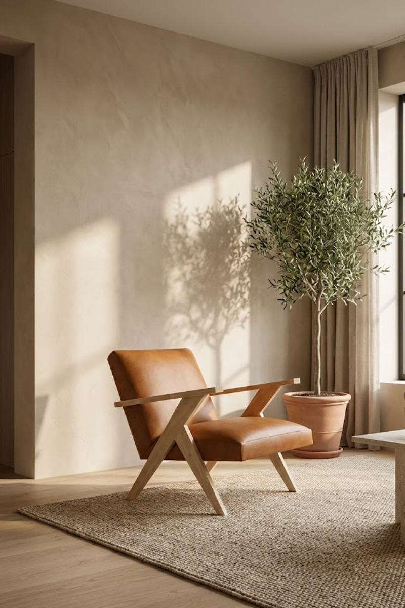Aisha leather armchair