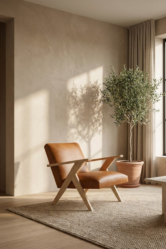 Aisha leather armchair