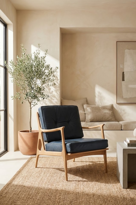 Saimma leather armchair