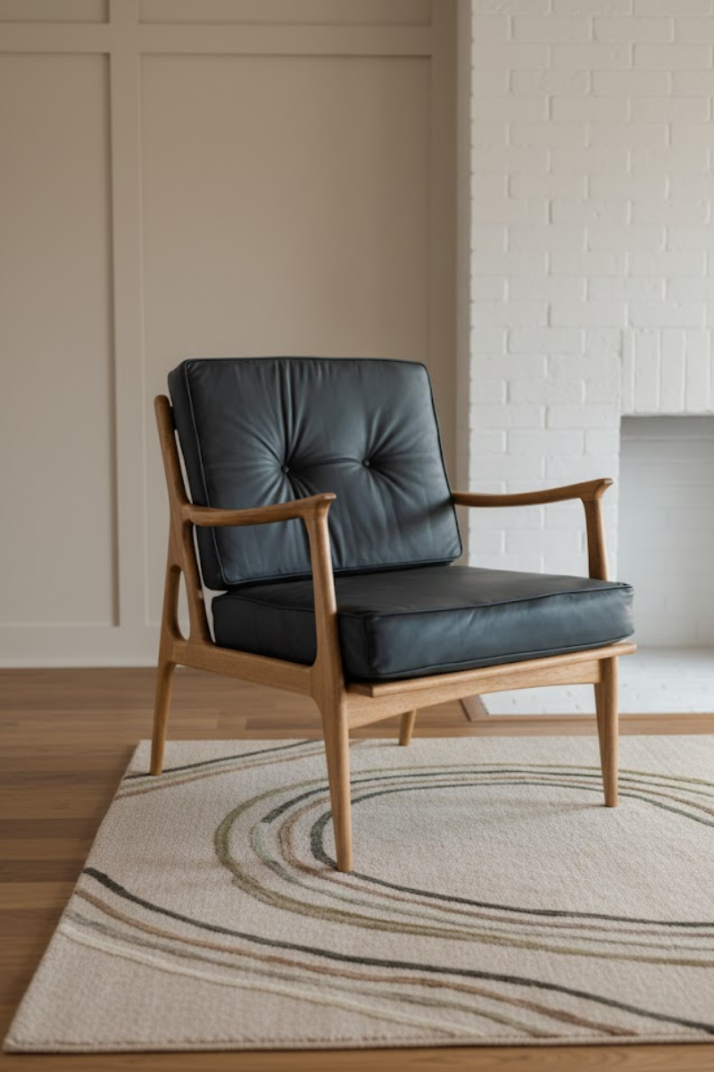 Saimma leather armchair