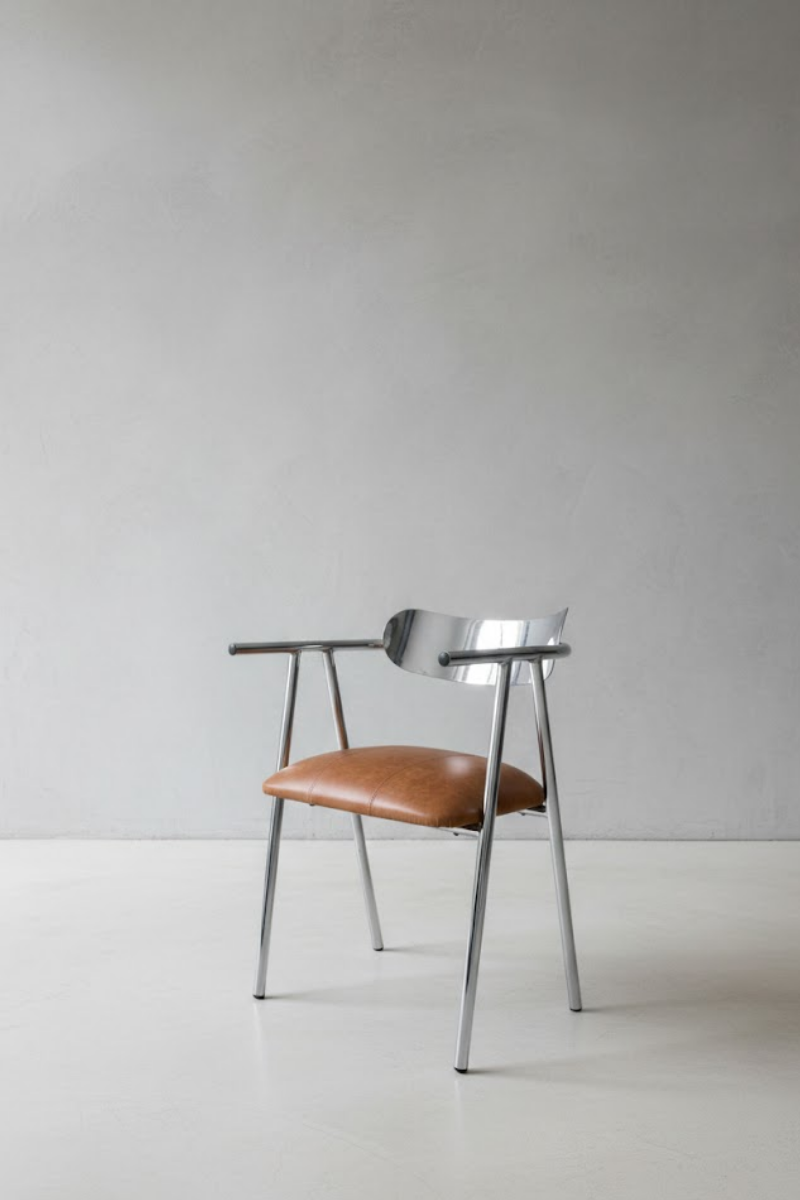 Top Chrome Chair with Arms