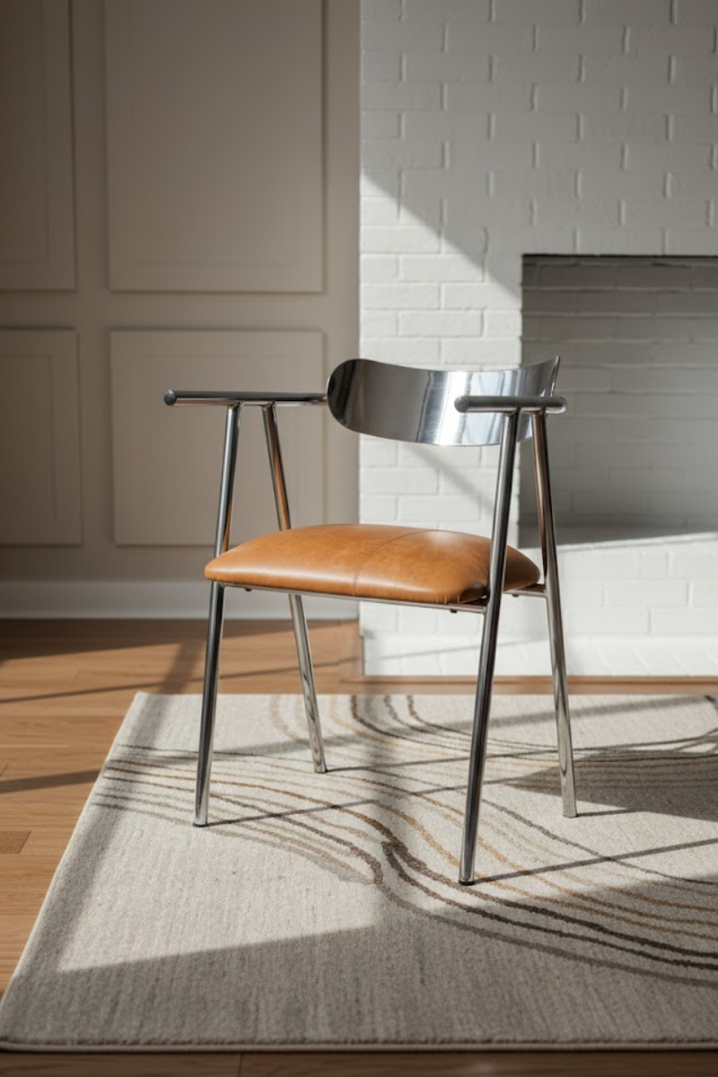 Top Chrome Chair with Arms