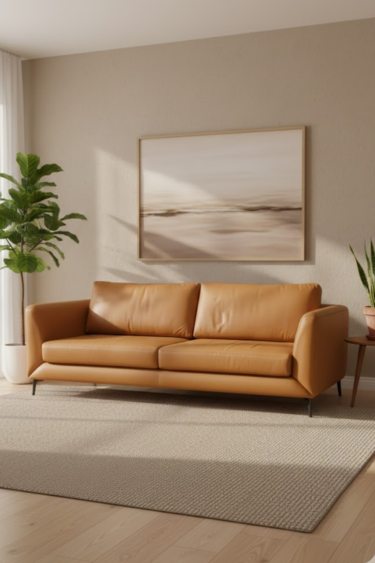 Jansen leather sofa