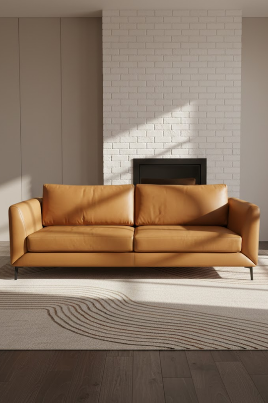 Jansen leather sofa