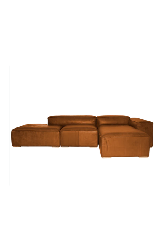 Mesut L leather sofa