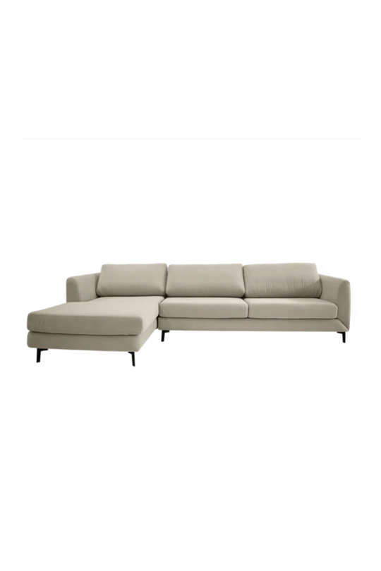 Jansen L leather sofa