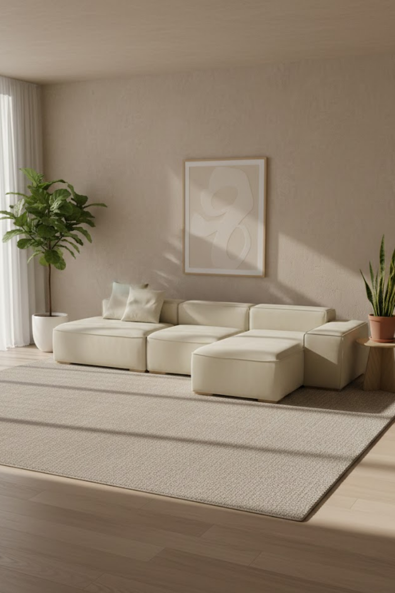 Mesut L fabric sofa