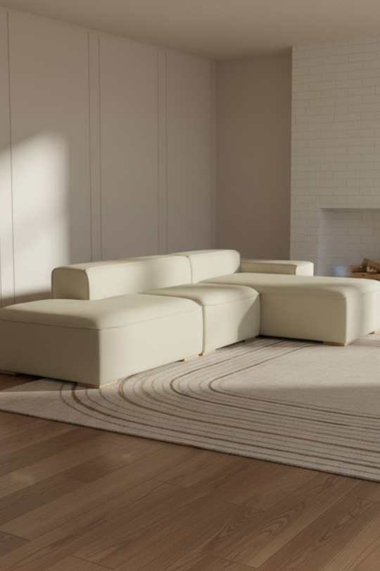 Mesut L fabric sofa